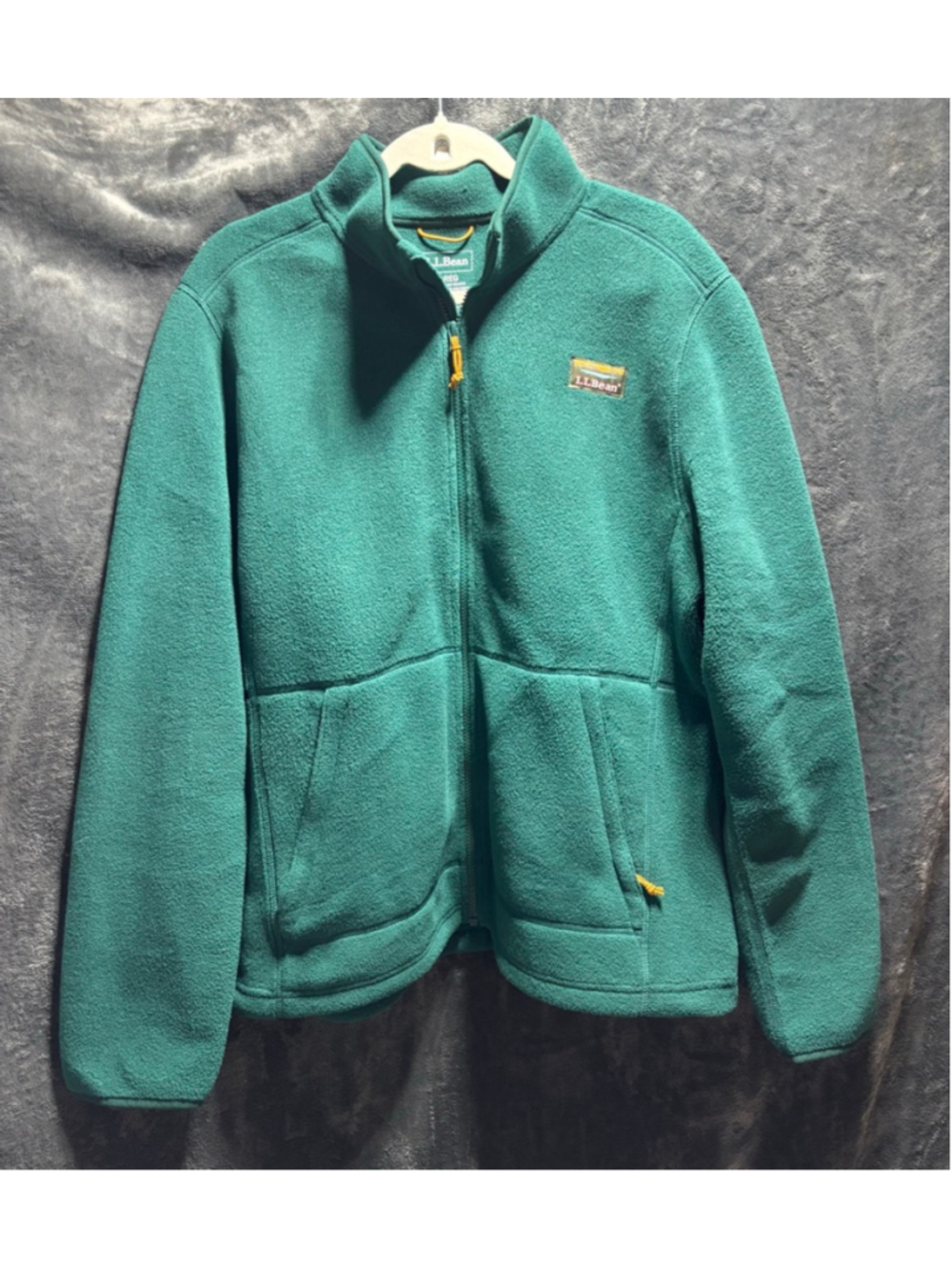 LL Bean Mountain Classic Fleece Jacket Full Zip Gorpcore Dark Green Mens Size L